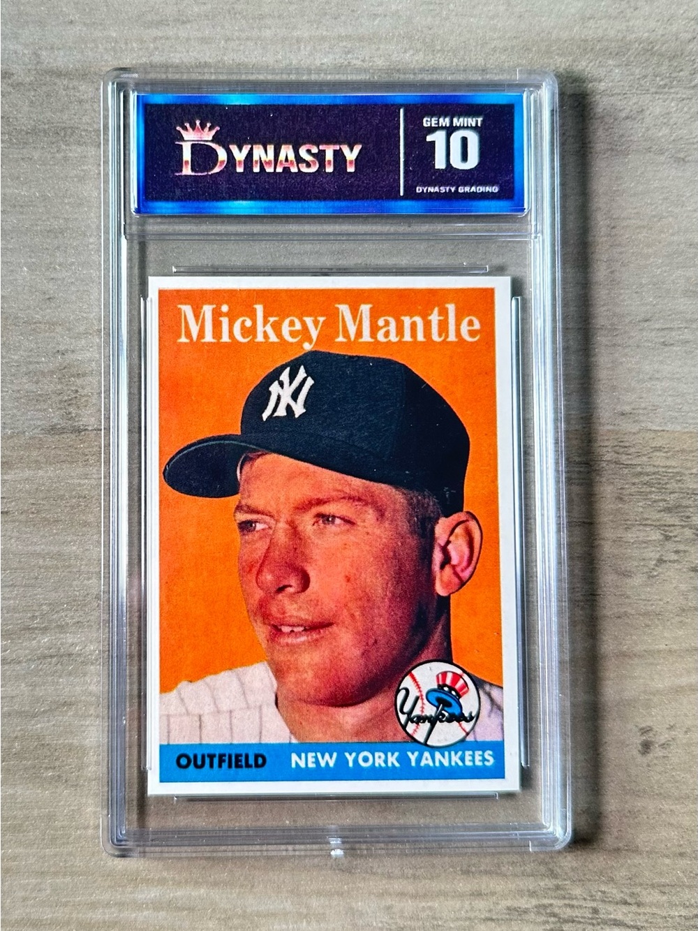 Mickey Mantle 1958 Topps #150 Gem Mint 10 Novelty Card. New York Yankees.